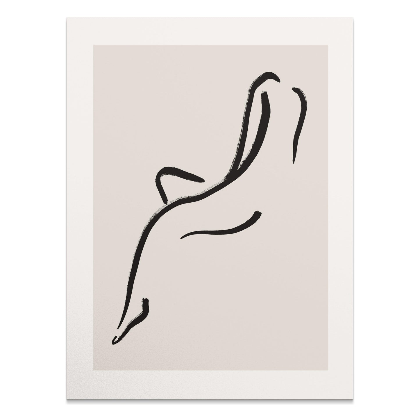 Premium Poster of Minimalist Line Art Depiction of Woman Posters