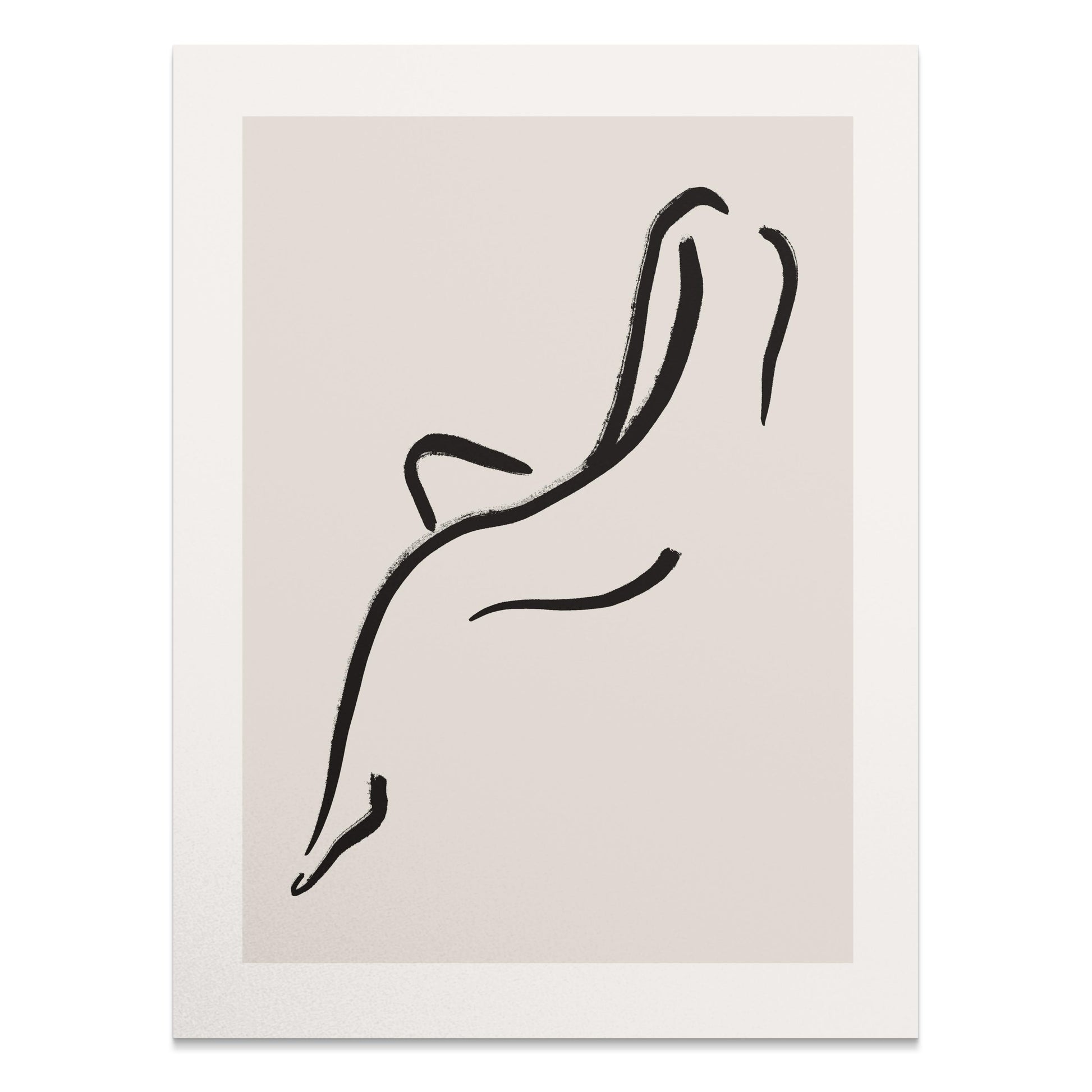 Premium Poster of Minimalist Line Art Depiction of Woman Posters
