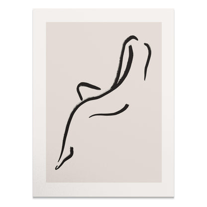 Premium Poster of Minimalist Line Art Depiction of Woman Posters
