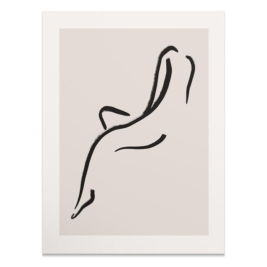 Premium Poster of Minimalist Line Art Depiction of Woman Posters