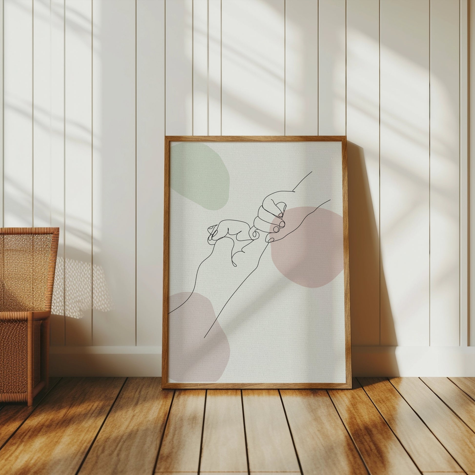 Premium Poster of Minimalist Line Art Holding Hands Drawing Posters