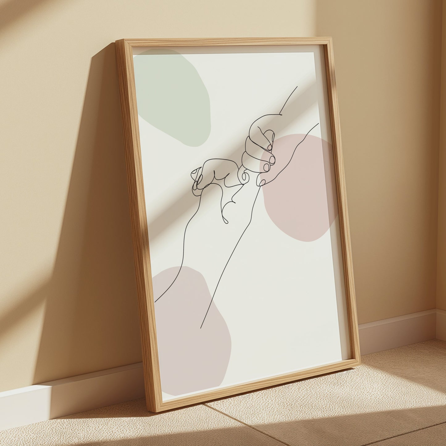 Premium Poster of Minimalist Line Art Holding Hands Drawing Posters