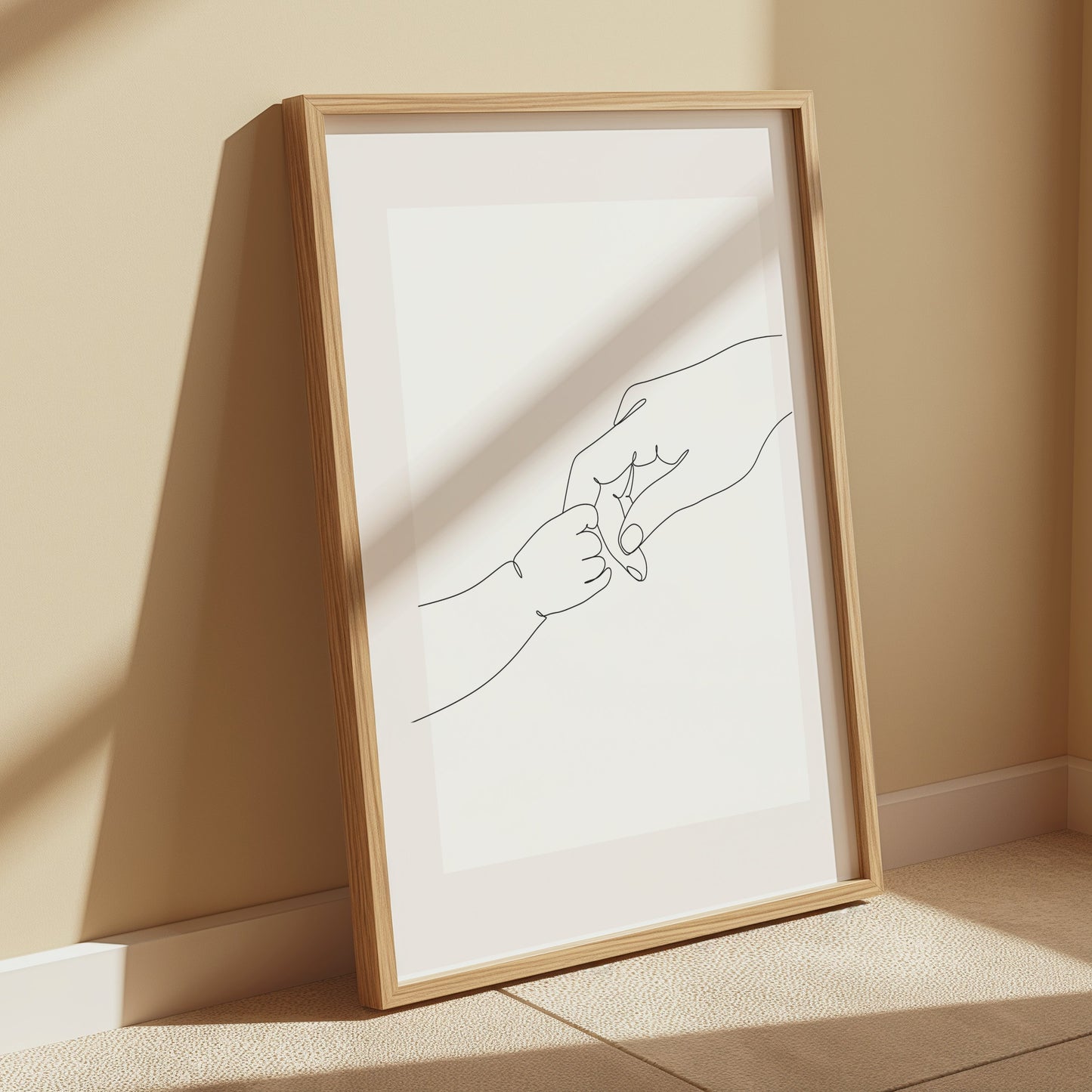 Premium Poster of Minimalist Line Art of Holding Hands Posters