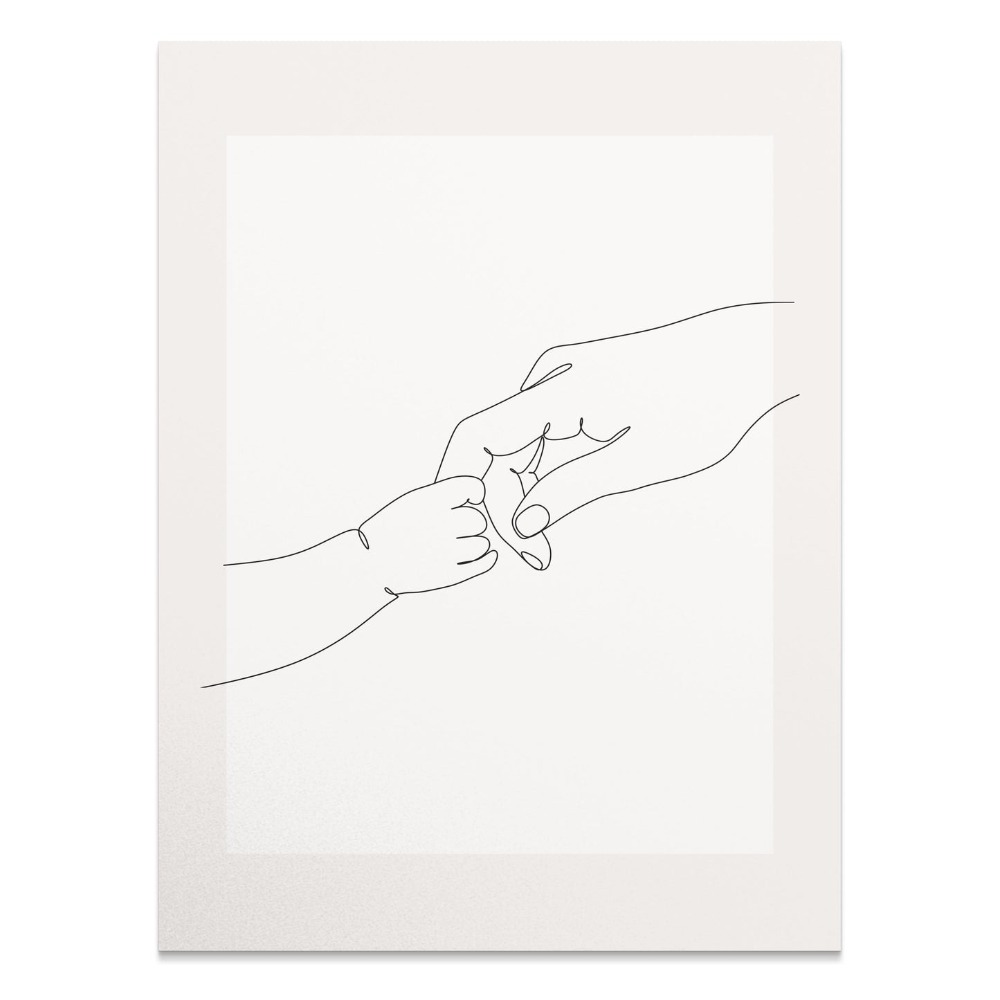 Premium Poster of Minimalist Line Art of Holding Hands Posters