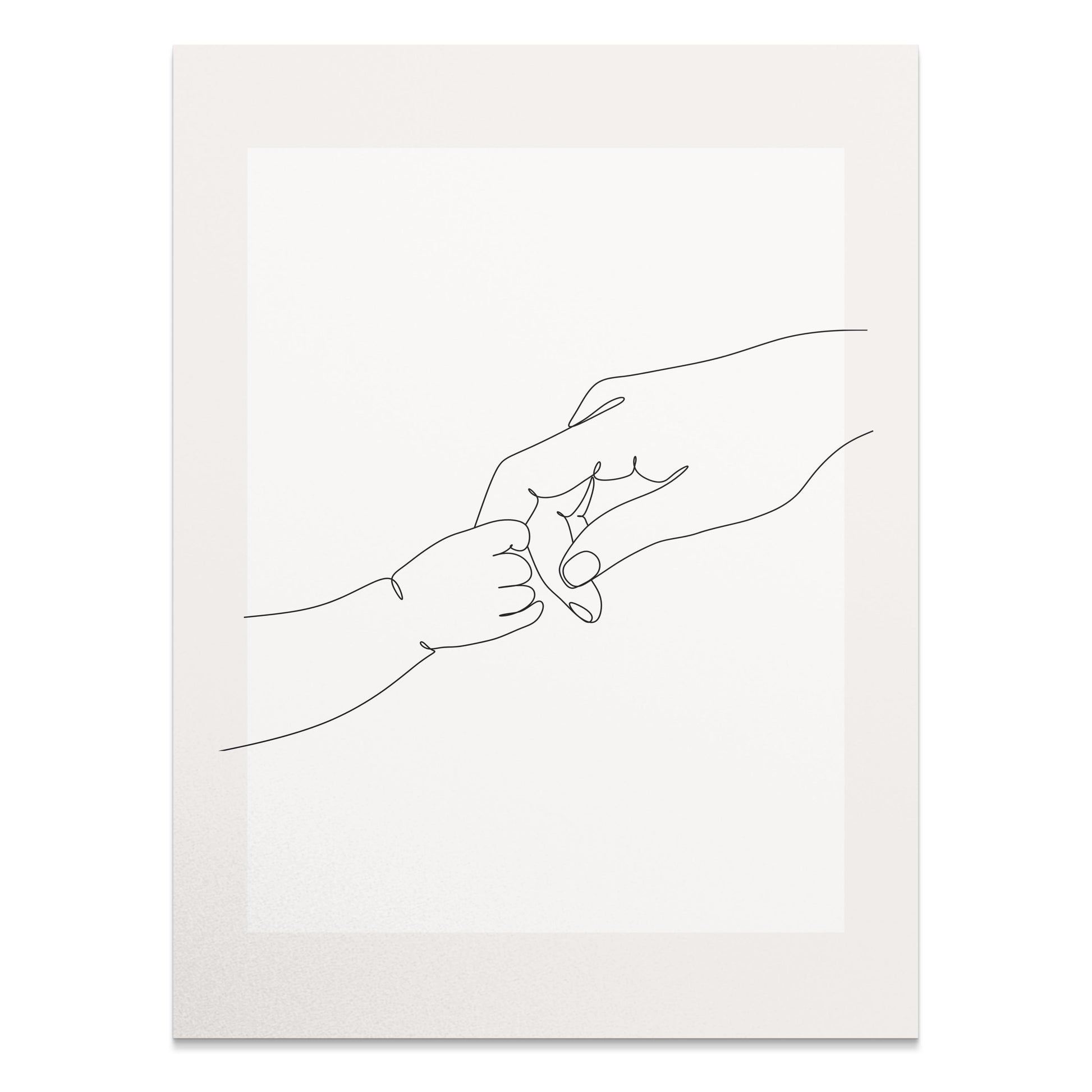 Premium Poster of Minimalist Line Art of Holding Hands Posters