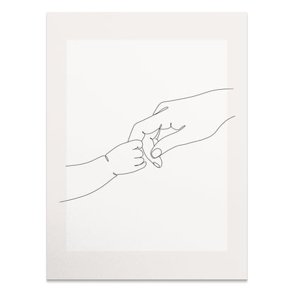 Premium Poster of Minimalist Line Art of Holding Hands Posters