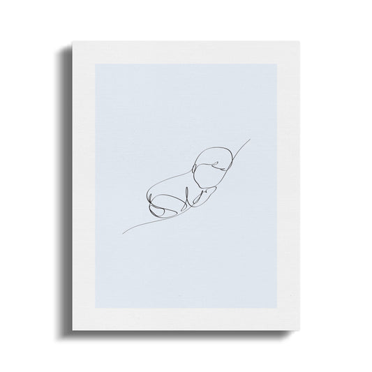 Premium Poster of Minimalist Nursery Wall Art Baby Illustration Canvas Wraps