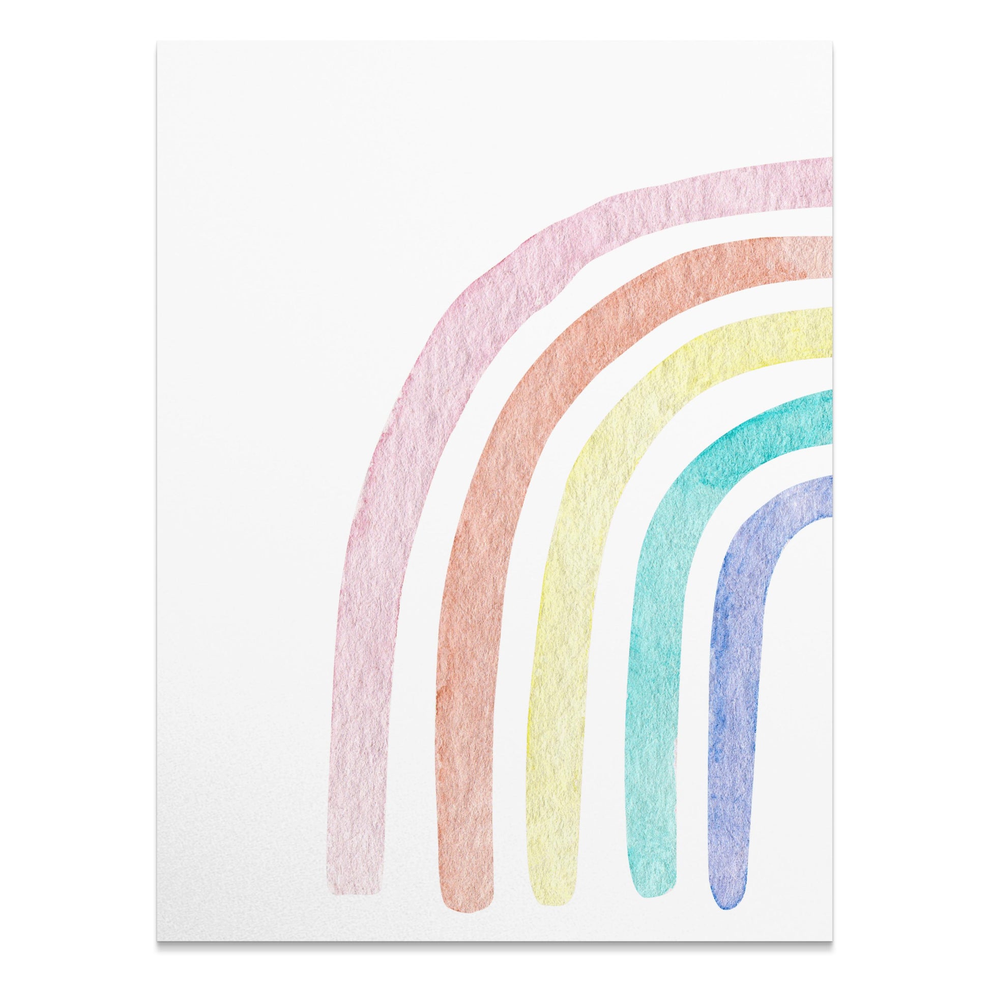Premium Poster of Minimalist Watercolor Rainbow Art Print Posters