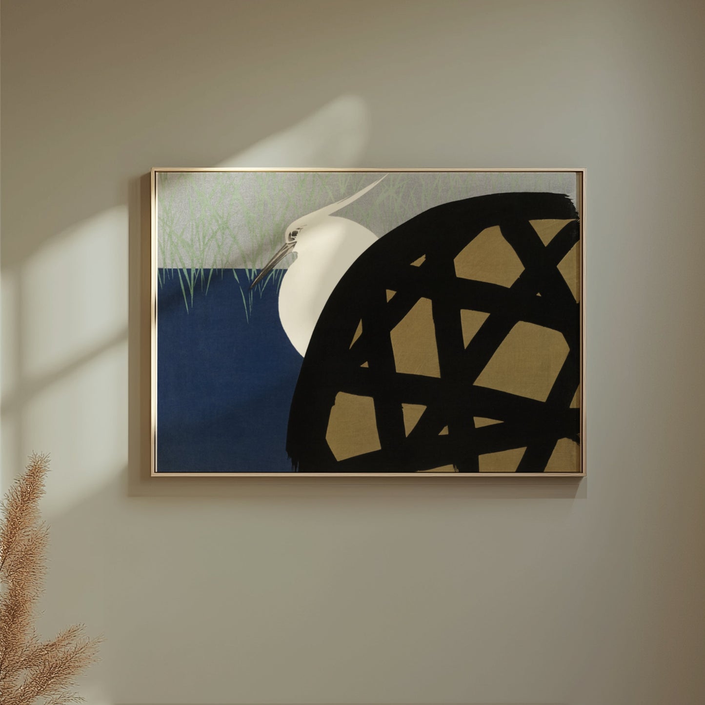 Premium Poster of Minimalistic Japanese Style Bird Art Print Posters