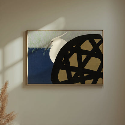 Premium Poster of Minimalistic Japanese Style Bird Art Print Posters