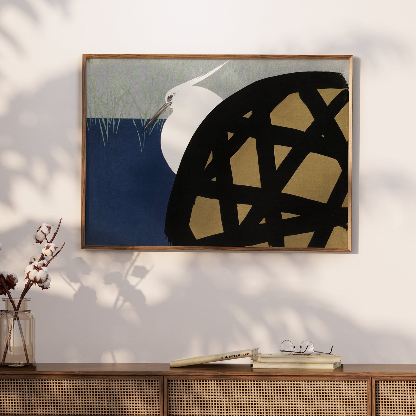 Premium Poster of Minimalistic Japanese Style Bird Art Print Posters