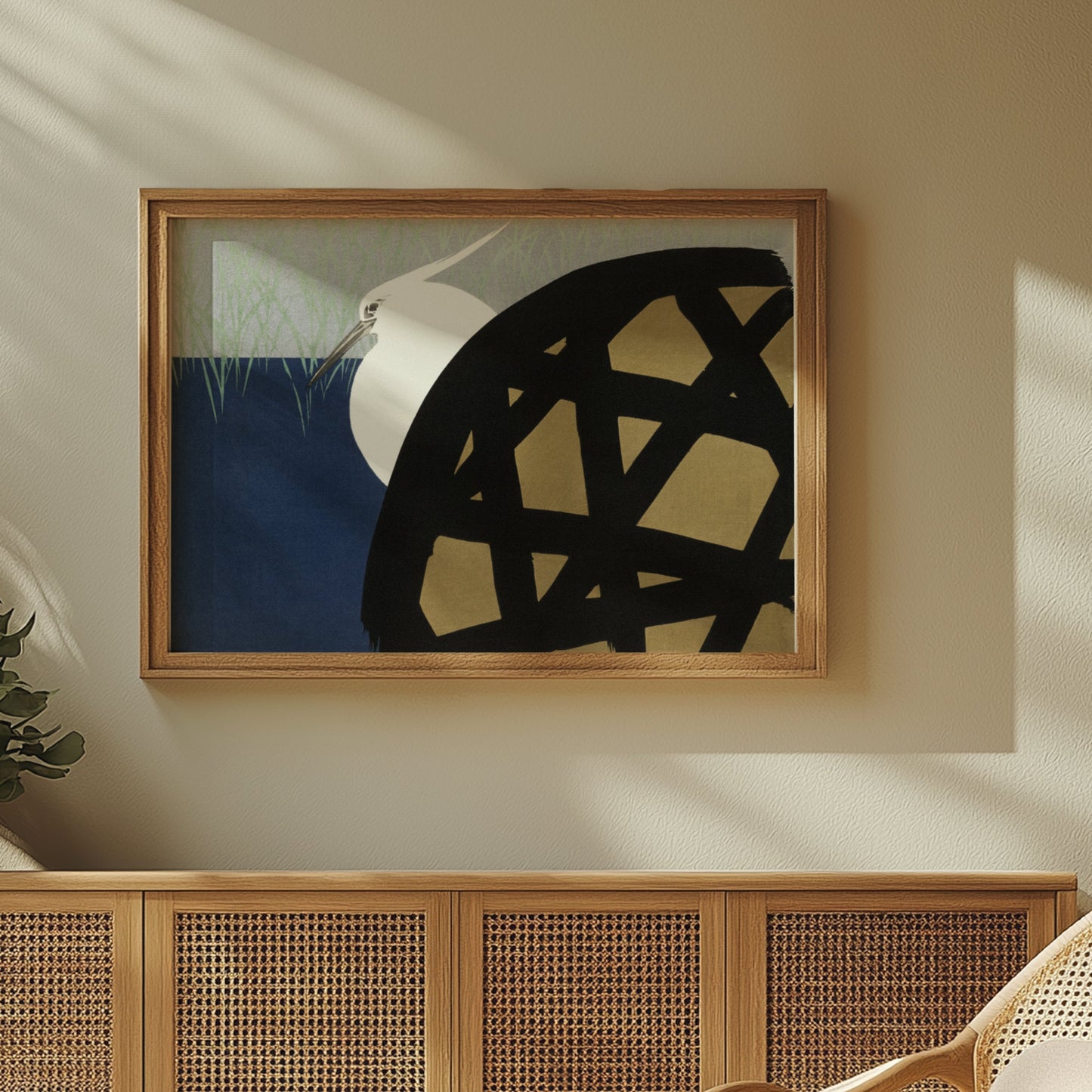 Premium Poster of Minimalistic Japanese Style Bird Art Print Posters