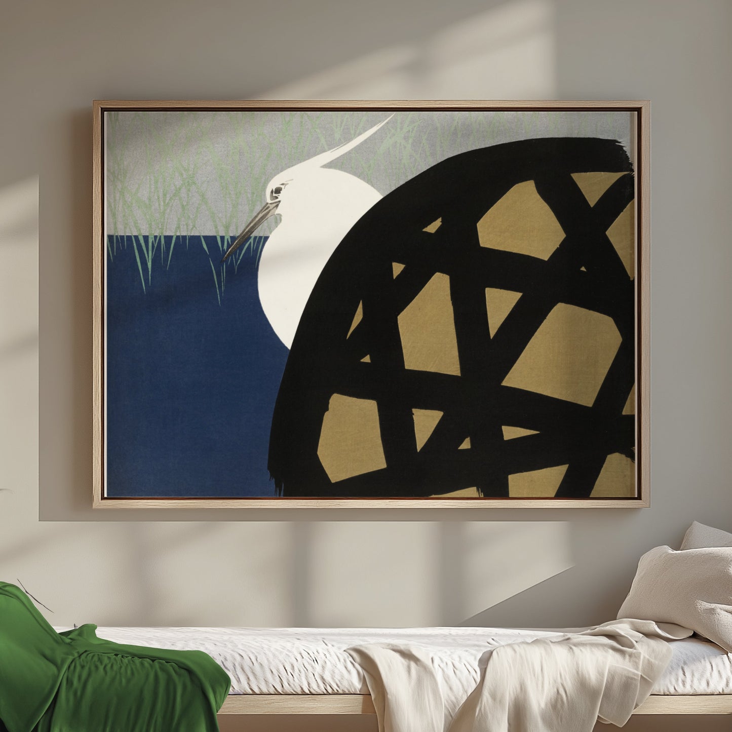 Premium Poster of Minimalistic Japanese Style Bird Art Print Posters