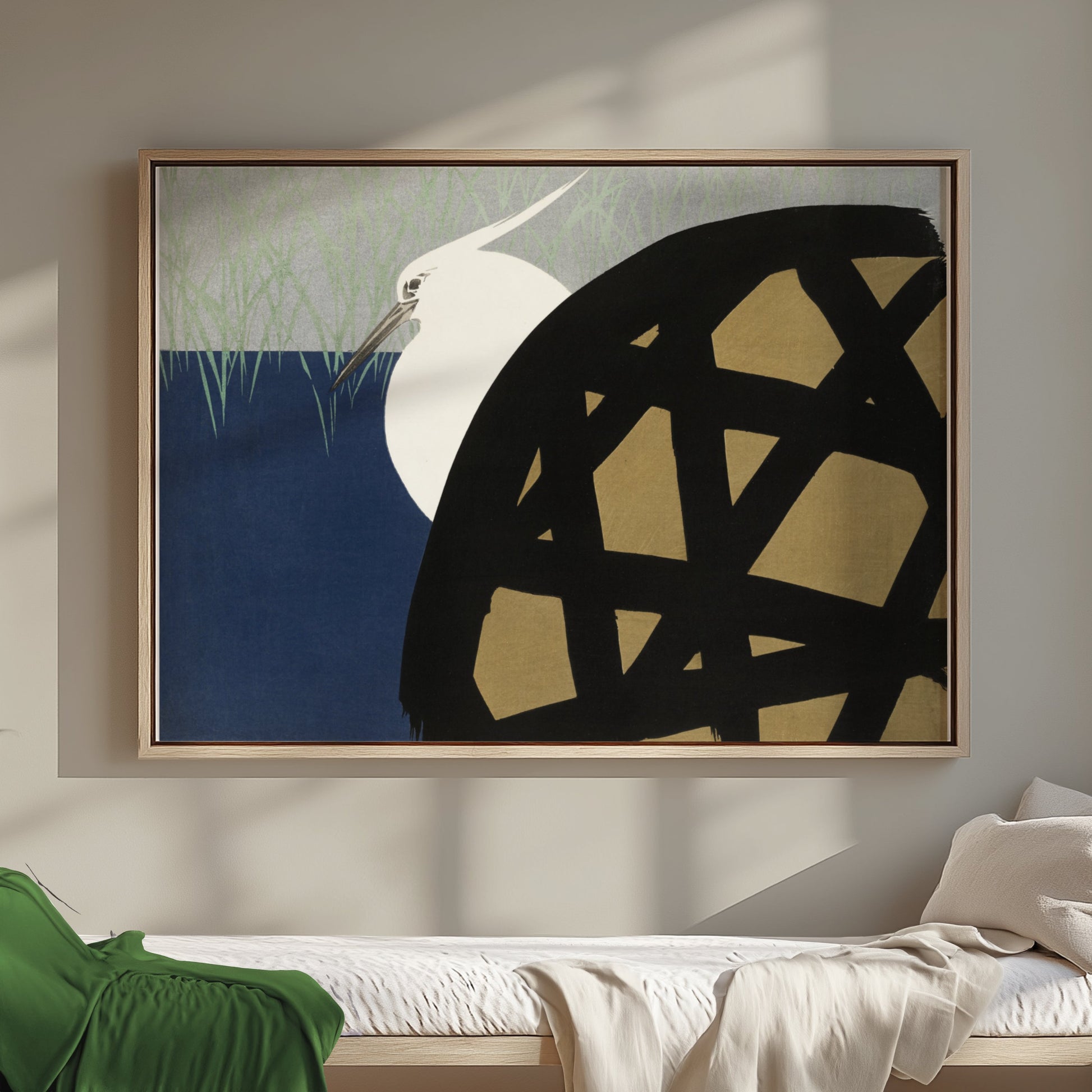 Premium Poster of Minimalistic Japanese Style Bird Art Print Posters