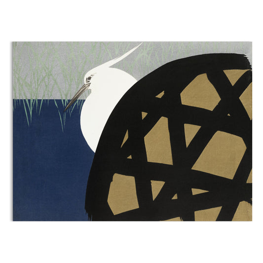 Premium Poster of Minimalistic Japanese Style Bird Art Print Posters