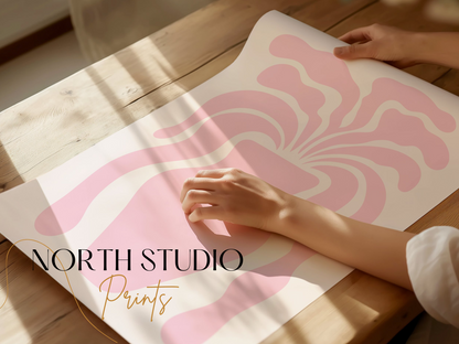 Premium Poster of Modern Abstract Art Pink Vase Posters