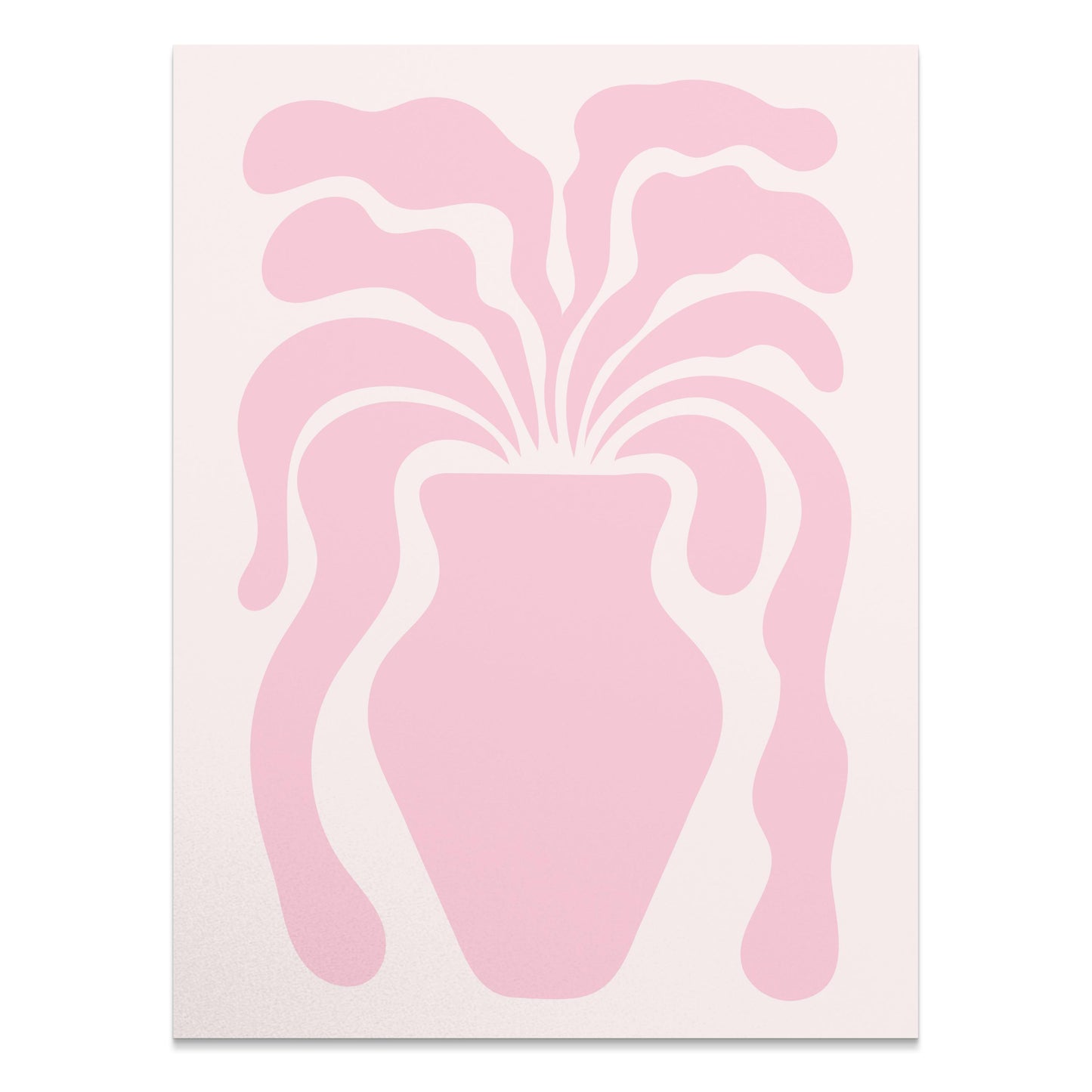 Premium Poster of Modern Abstract Art Pink Vase Posters