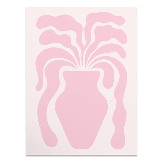 Premium Poster of Modern Abstract Art Pink Vase Posters