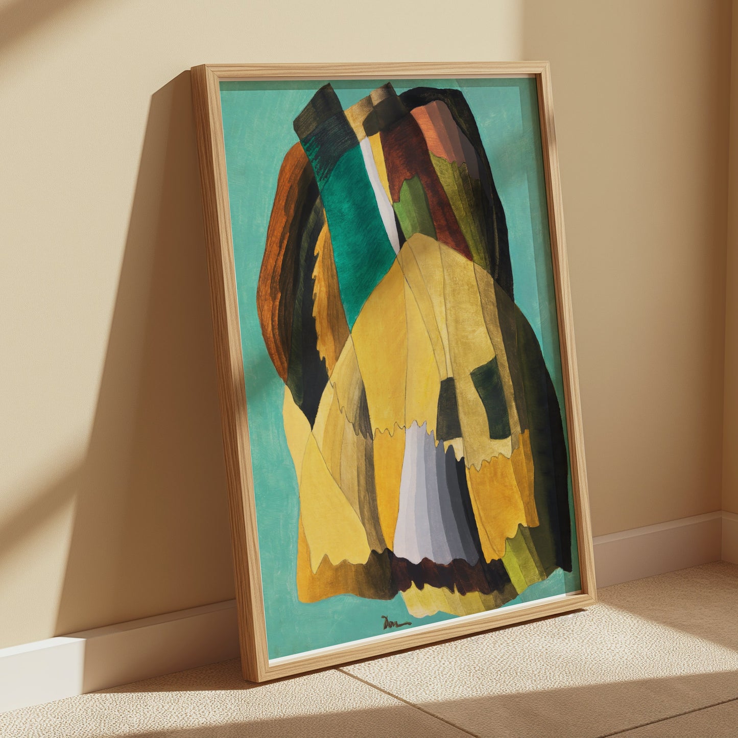 Premium Poster of Modern Abstract Art with Earth Tones Design Posters