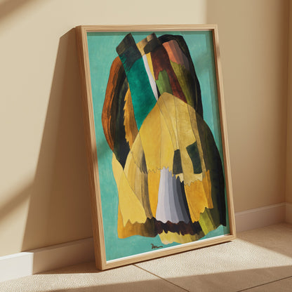Premium Poster of Modern Abstract Art with Earth Tones Design Posters