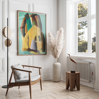 Premium Poster of Modern Abstract Art with Earth Tones Design Posters