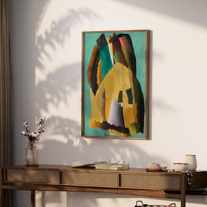 Premium Poster of Modern Abstract Art with Earth Tones Design Posters
