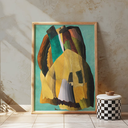 Premium Poster of Modern Abstract Art with Earth Tones Design Posters