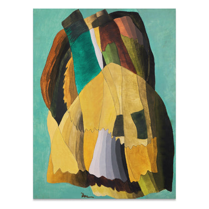 Premium Poster of Modern Abstract Art with Earth Tones Design Posters