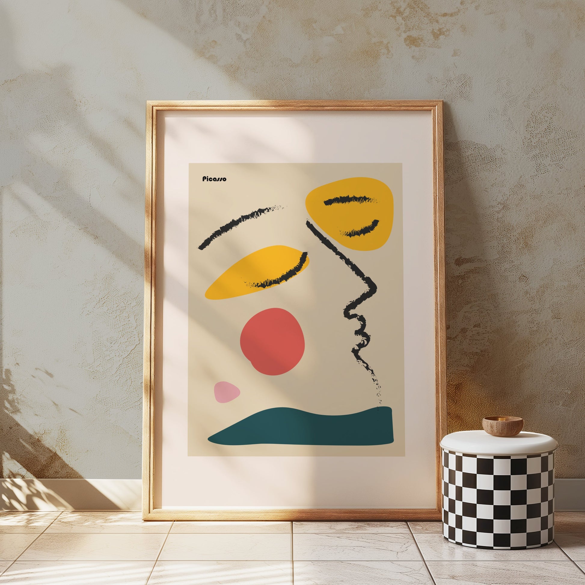 Premium Poster of Modern Abstract Face Art Colorful Posters