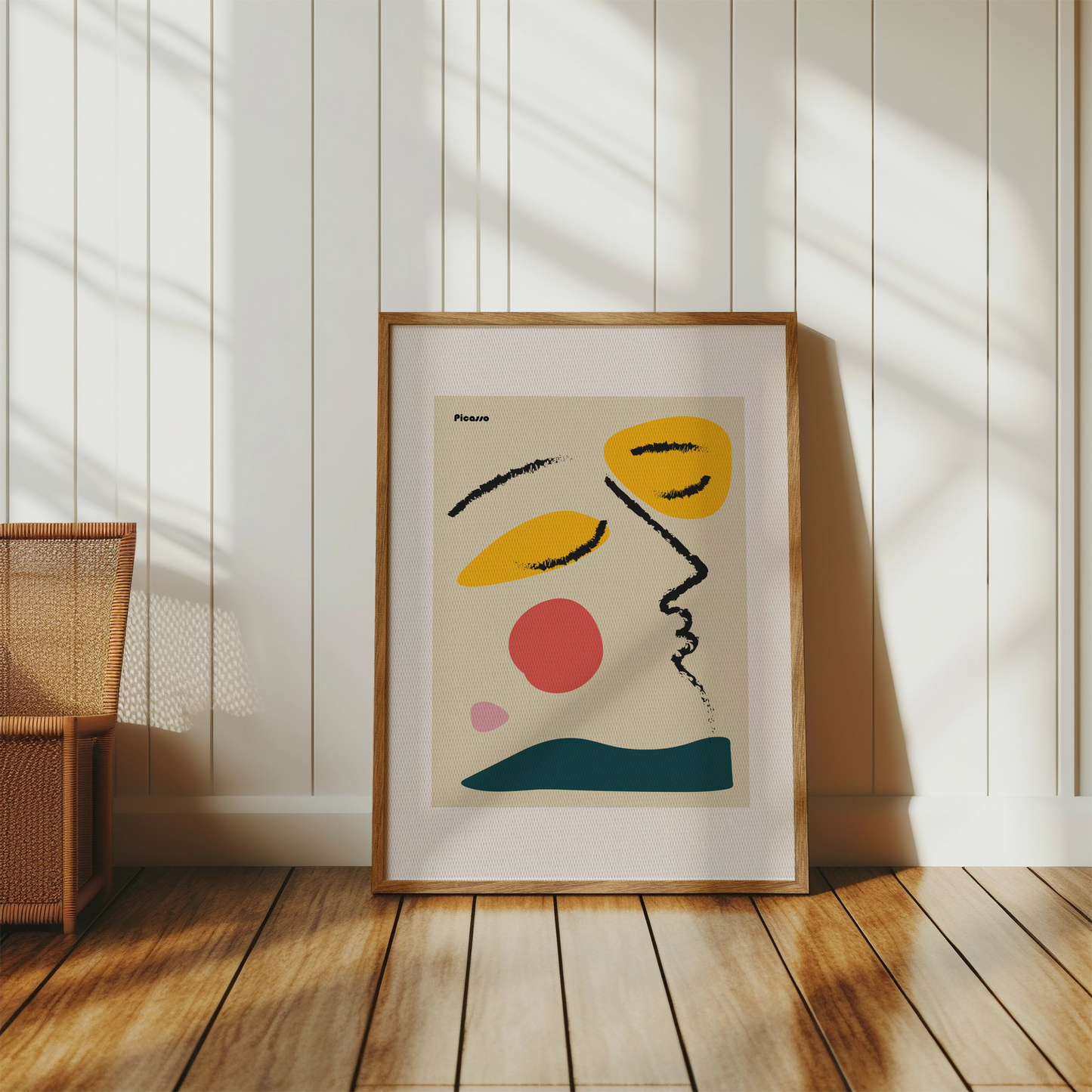 Premium Poster of Modern Abstract Face Art Colorful Posters