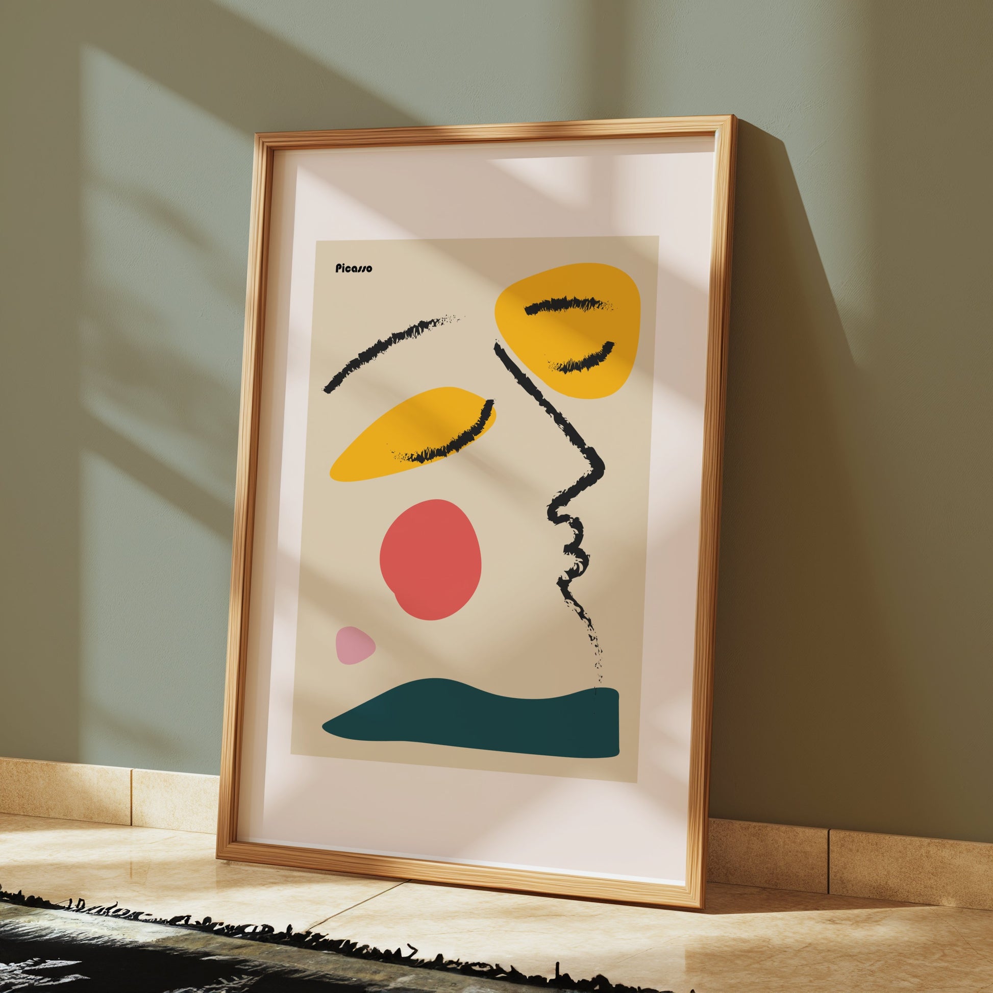 Premium Poster of Modern Abstract Face Art Colorful Posters
