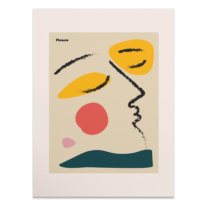 Premium Poster of Modern Abstract Face Art Colorful Posters