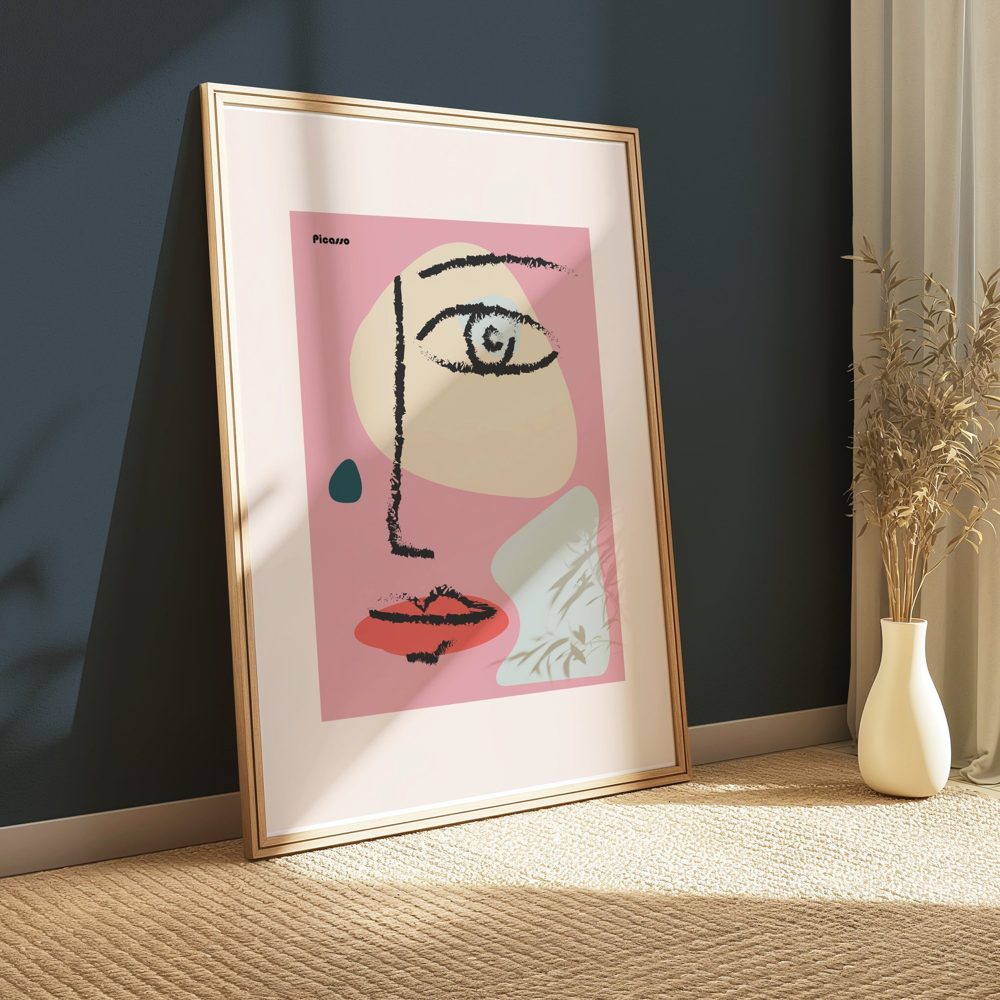 Premium Poster of Modern Abstract Face Art Style Aesthetic Posters