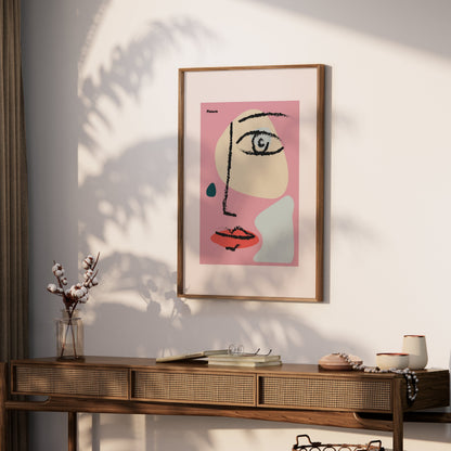 Premium Poster of Modern Abstract Face Art Style Aesthetic Posters