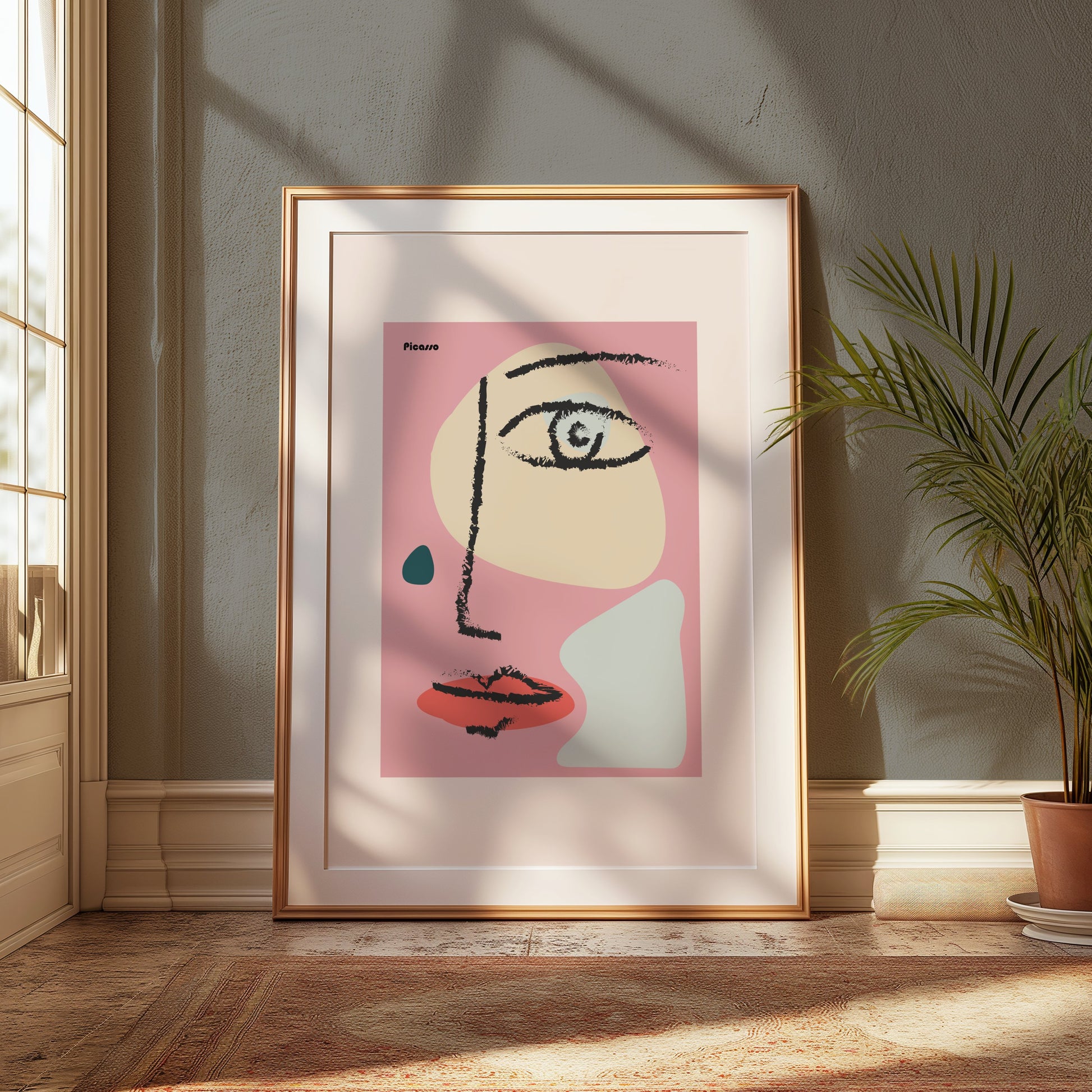 Premium Poster of Modern Abstract Face Art Style Aesthetic Posters