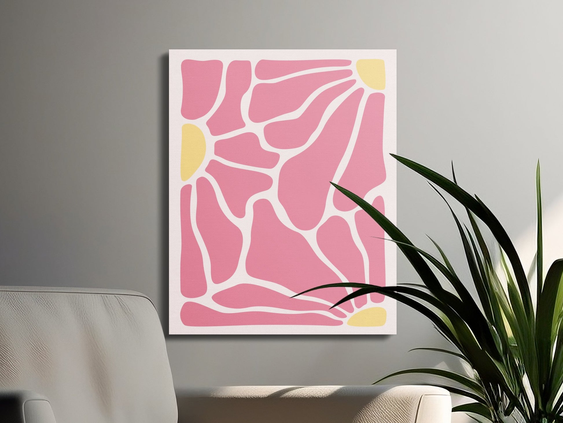 Premium Poster of Modern Abstract Floral Design Canvas Wraps