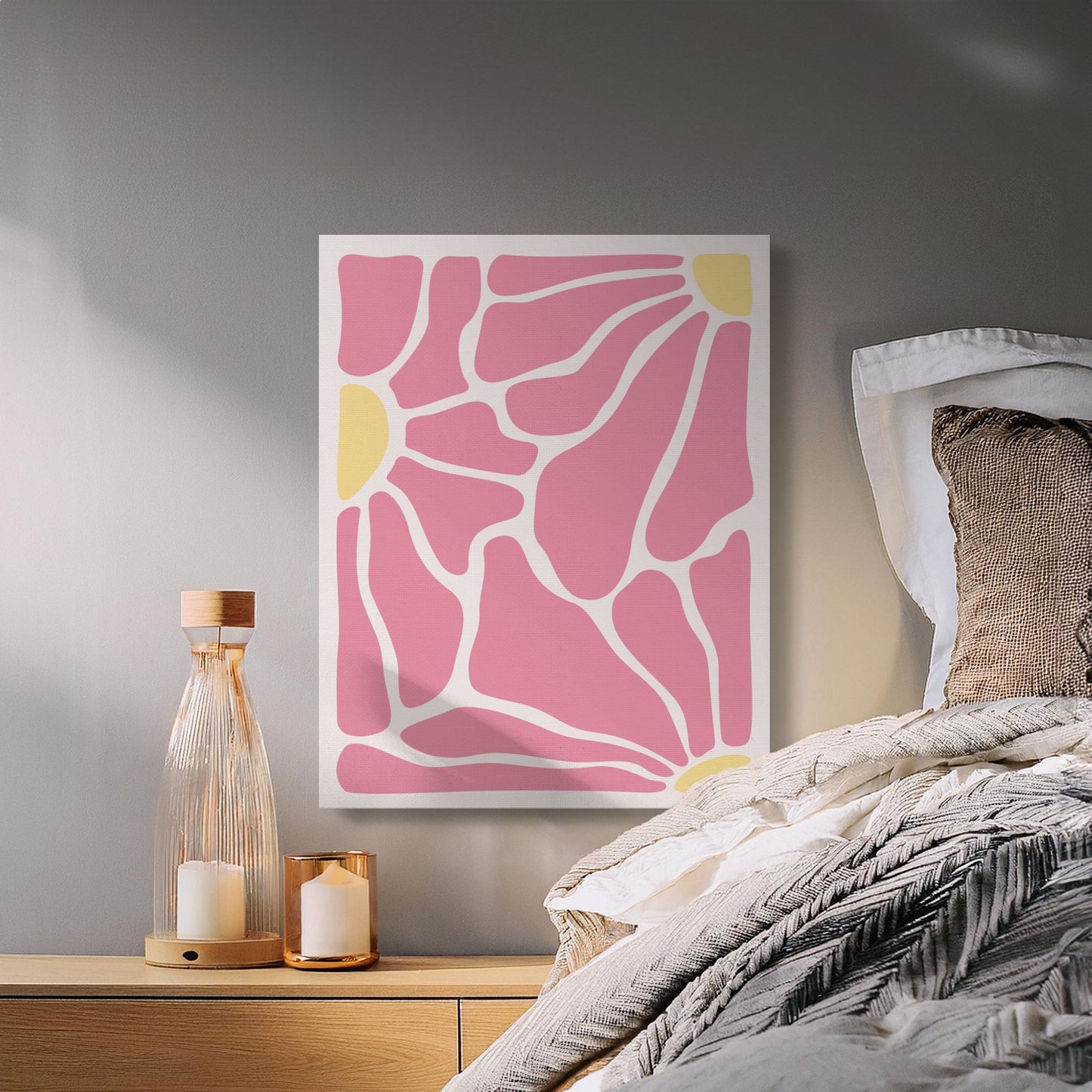 Premium Poster of Modern Abstract Floral Design Canvas Wraps