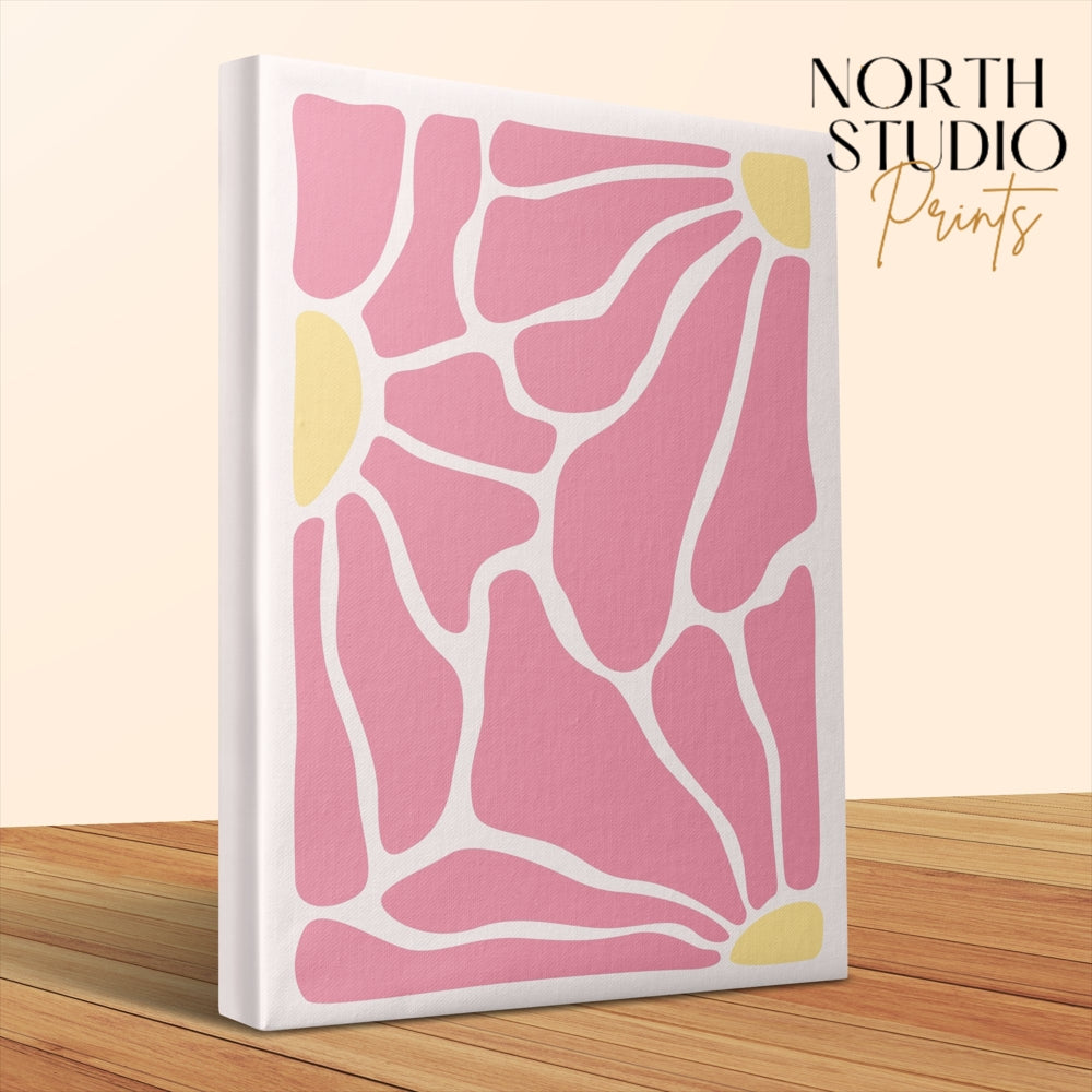 Premium Poster of Modern Abstract Floral Design Canvas Wraps