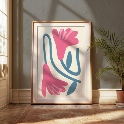 Premium Poster of Modern Abstract Floral Print Wall Decor for Home Posters