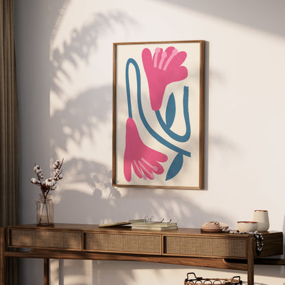 Premium Poster of Modern Abstract Floral Print Wall Decor for Home Posters