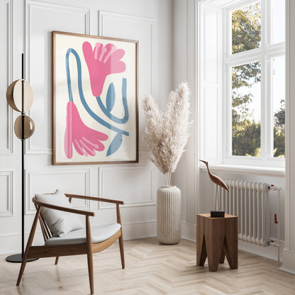 Premium Poster of Modern Abstract Floral Print Wall Decor for Home Posters