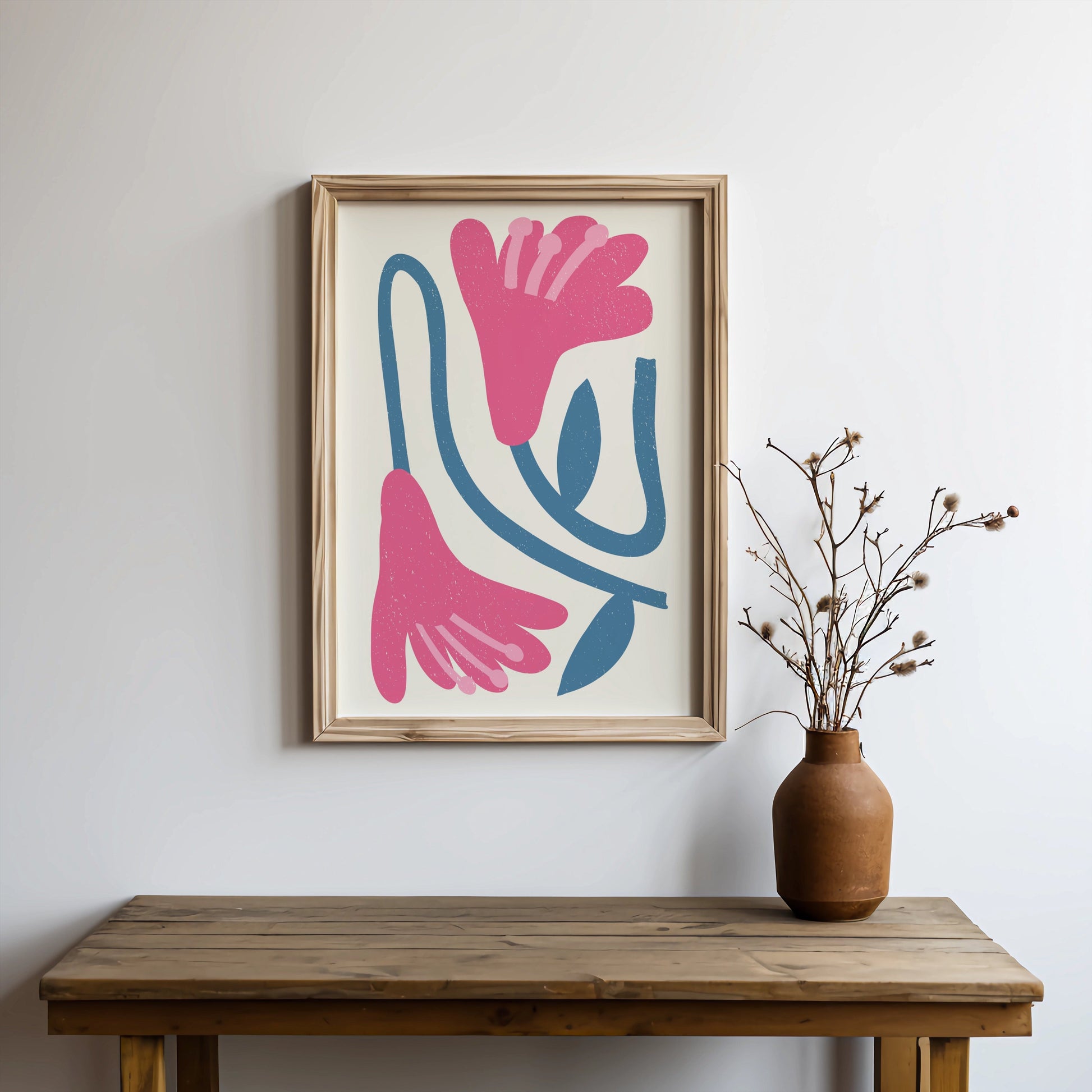 Premium Poster of Modern Abstract Floral Print Wall Decor for Home Posters