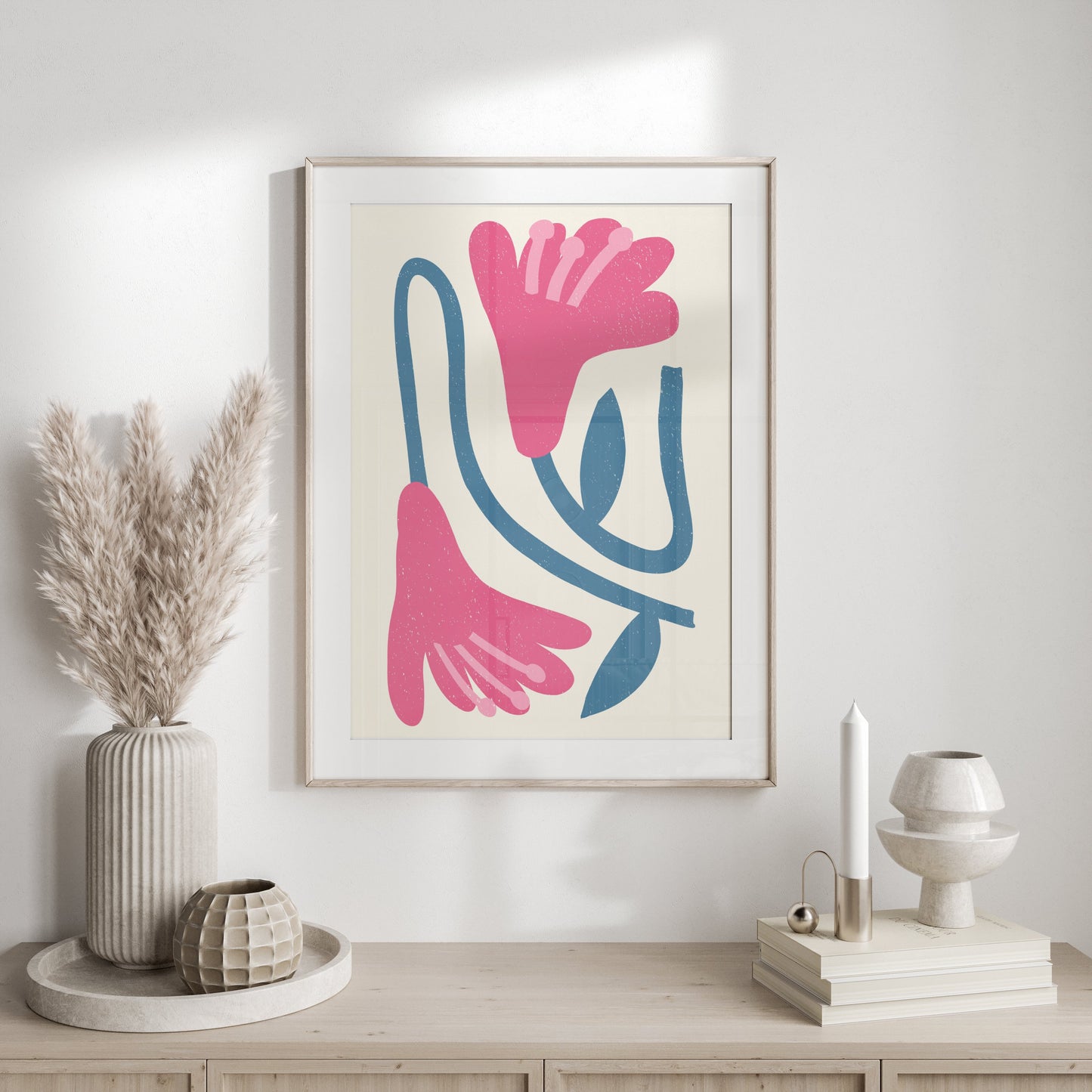 Premium Poster of Modern Abstract Floral Print Wall Decor for Home Posters