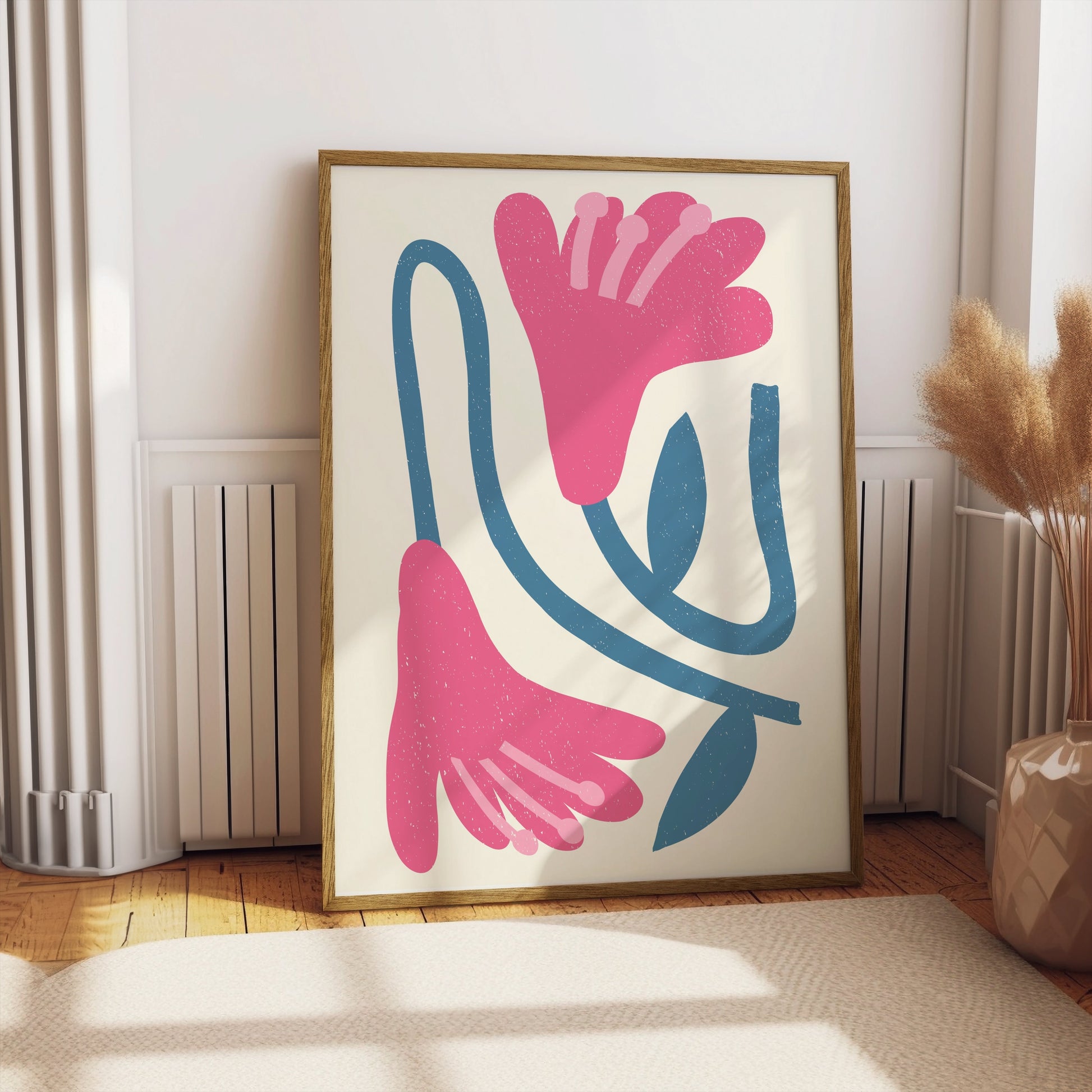 Premium Poster of Modern Abstract Floral Print Wall Decor for Home Posters