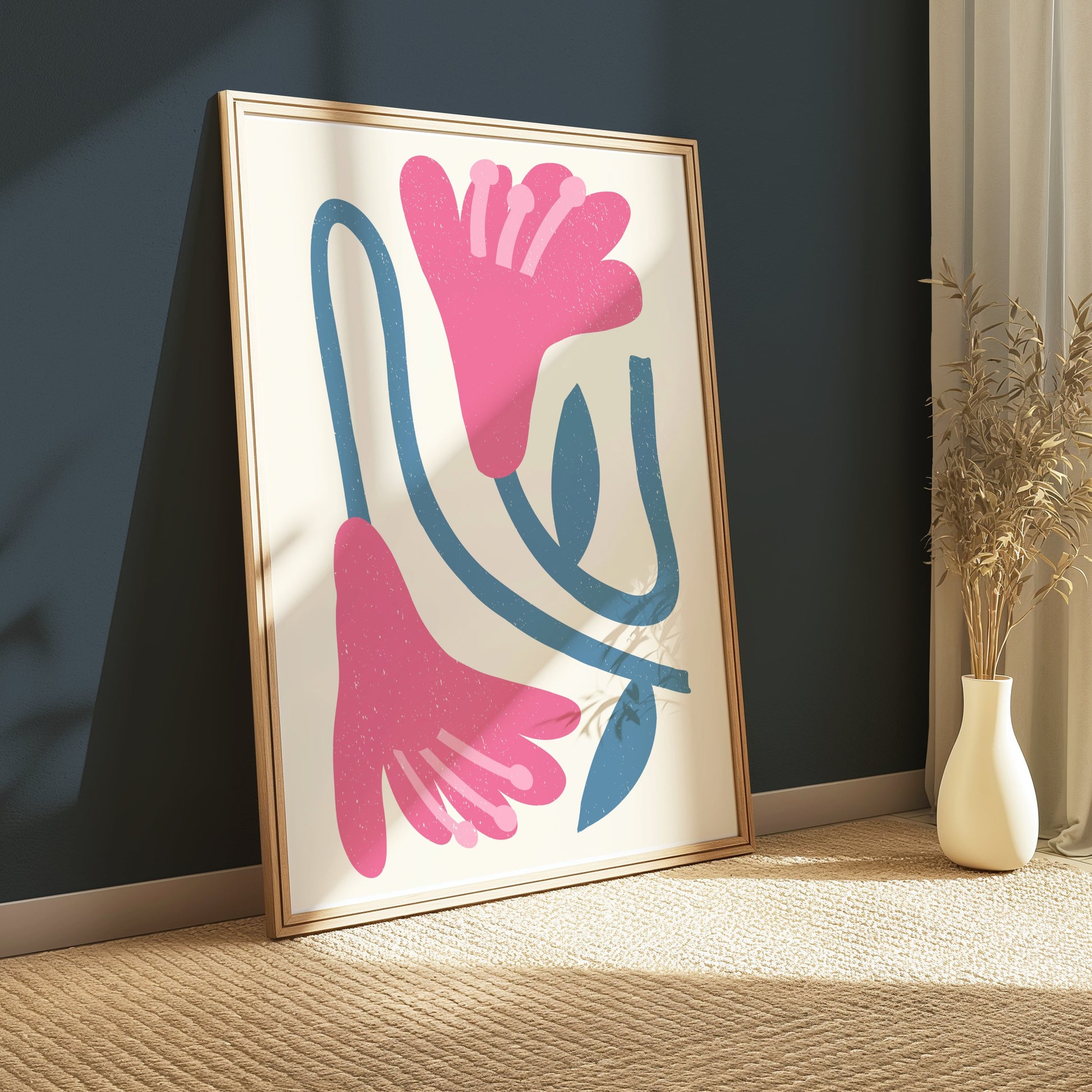 Premium Poster of Modern Abstract Floral Print Wall Decor for Home Posters