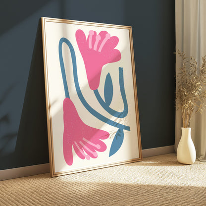Premium Poster of Modern Abstract Floral Print Wall Decor for Home Posters