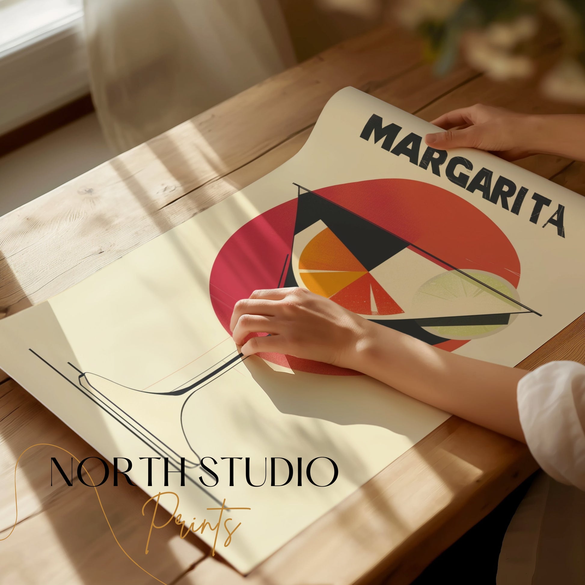 Premium Poster of Modern Abstract Margarita Inspired Art Posters