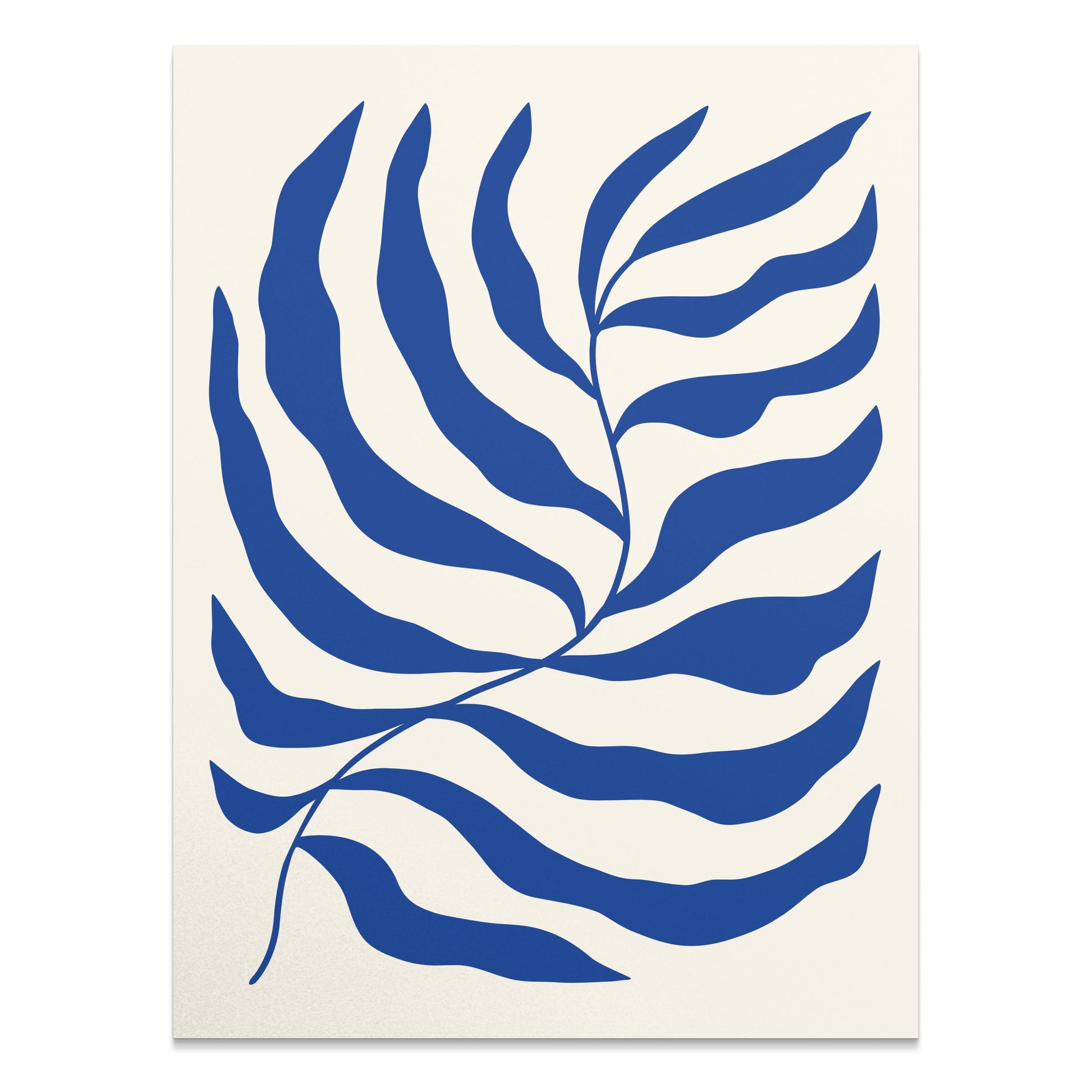 Premium Poster of Modern Blue Leaf Art Print Posters