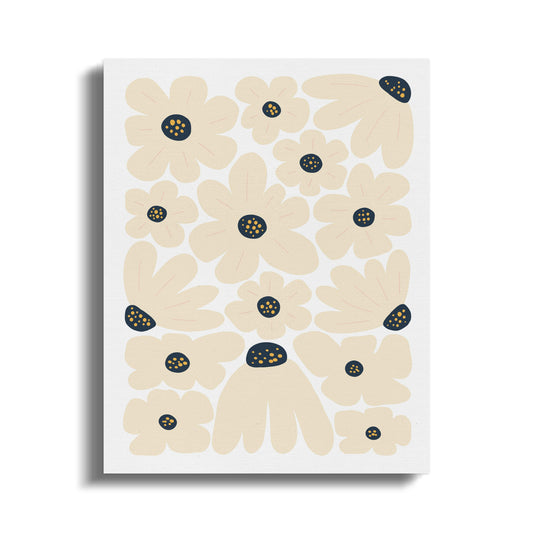 Premium Poster of Modern Floral Wall Art Flower Pattern Canvas Wraps