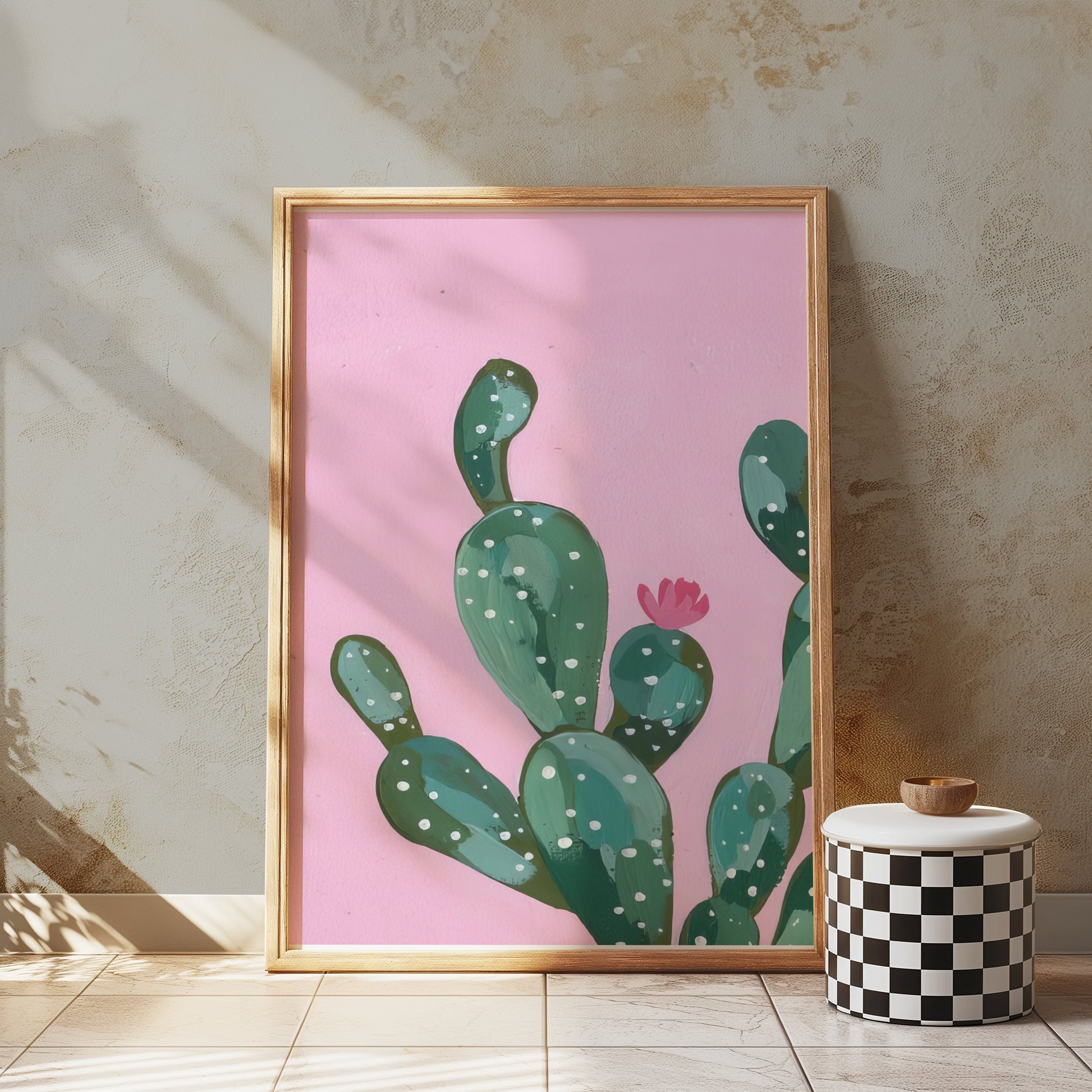 Premium Poster of Modern Illustration of Cactus Art Decor Posters